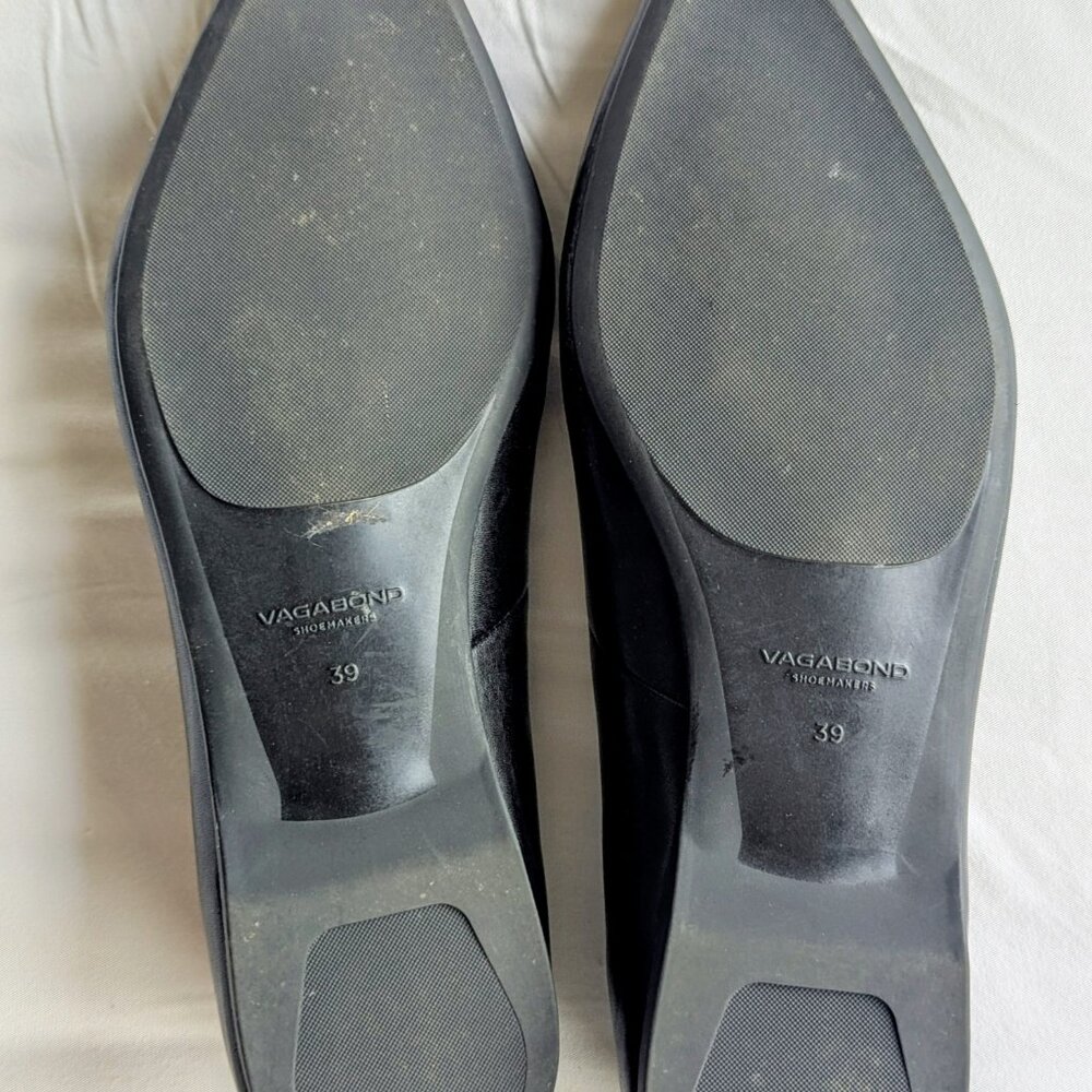 Vagabond Hermine Leather Pointed Toe Ballet Flat - Picture 7 of 8